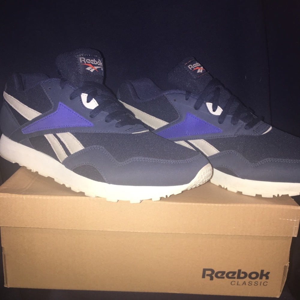 Reebok Rapide MU Sz 10 Navy/Skull Grey/ Blu Chalk